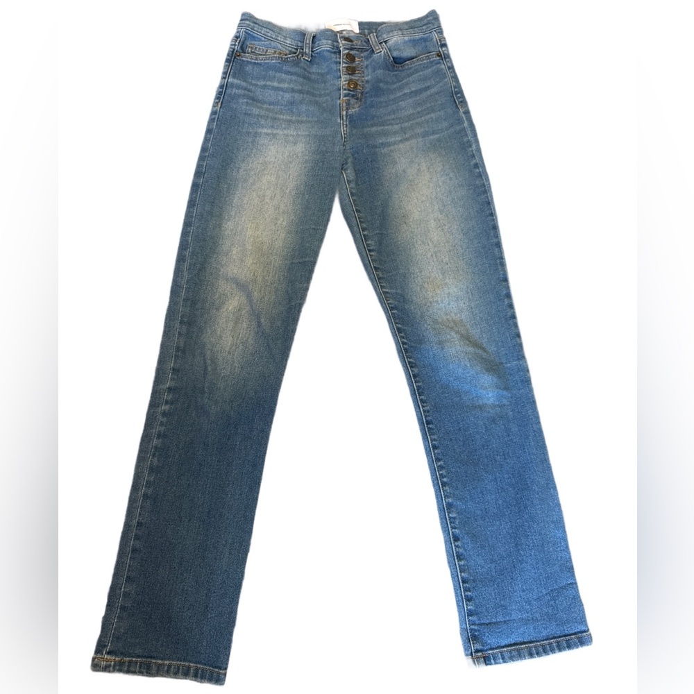 Current/Elliott Button-Fly Straight Leg Jeans 26 … - image 1